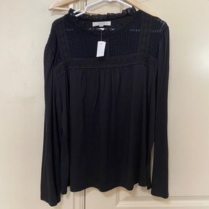 XXL black loft business casual long sleeve shirt